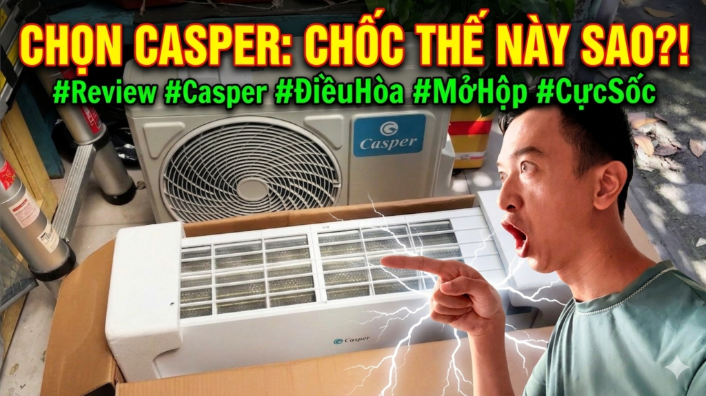 Review mua máy lạnh Casper Inverter trên Shopee. Có tốt không? Có nên mua 2026?